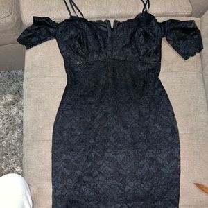 SOLD GUESS Off-the-Shoulder Black Lace Dress